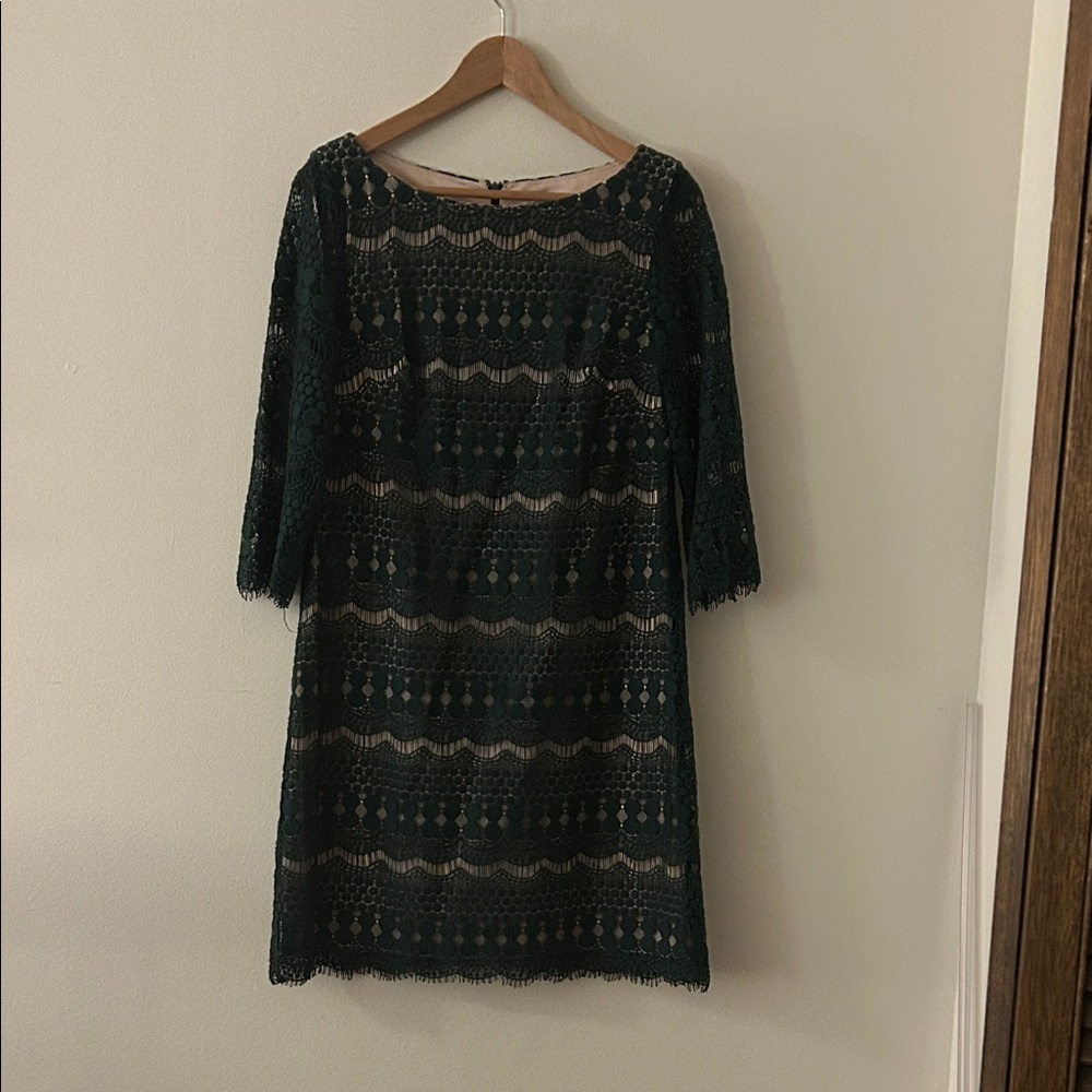 Chic Dark Green Lace Dress